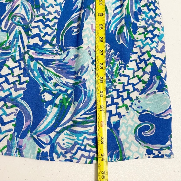 Lilly Pulitzer Jane Shift Dress Blue Resort Canopy Chaos Size 2 - Picture 12 of 13